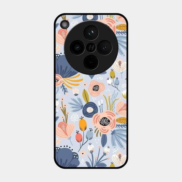Dewy Flower Mix Glass Case Cover For Oppo Find X8 5G