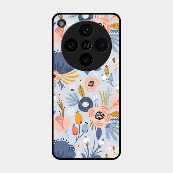 Dewy Flower Mix Glass Case Cover For Oppo Find X8 Pro 5G