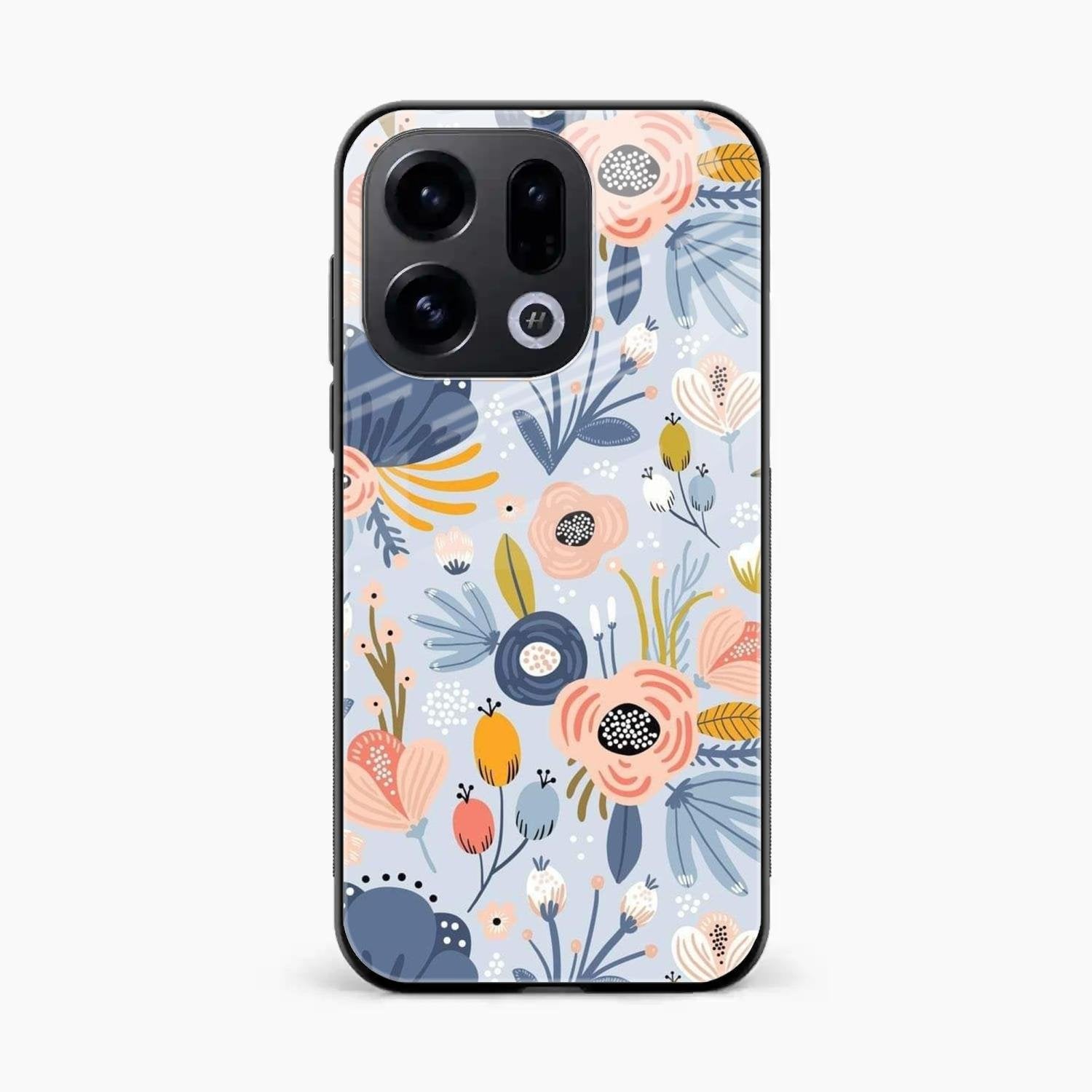 Dewy Flower Mix Glass Case Cover For Oppo Find X9 5G
