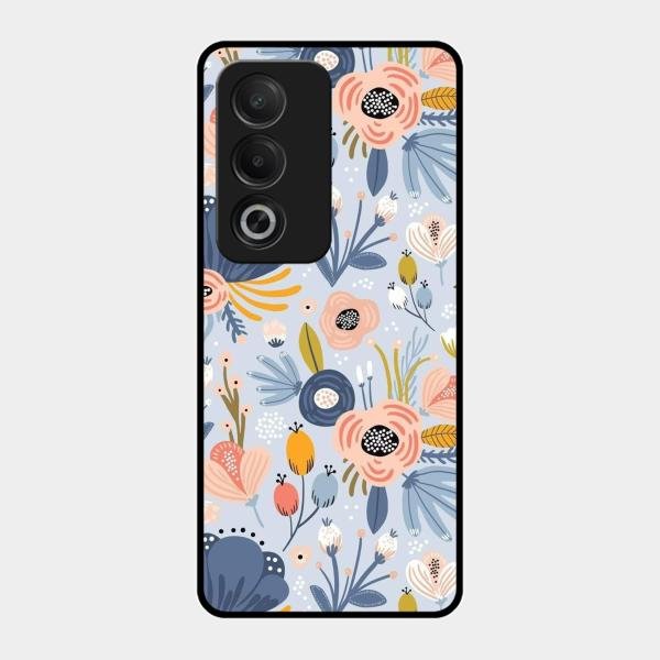 Dewy Flower Mix Glass Case Cover For Oppo K12X 5G