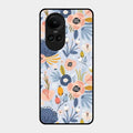 Dewy Flower Mix Glass Case Cover For Oppo Reno 10 5G