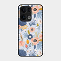 Dewy Flower Mix Glass Case Cover For Oppo Reno 13 Pro 5G
