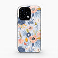 Dewy Flower Mix Glass Case Cover For Oppo Reno 15 5G