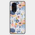 Dewy Flower Mix Glass Case Cover For Oppo Reno 8T 5G