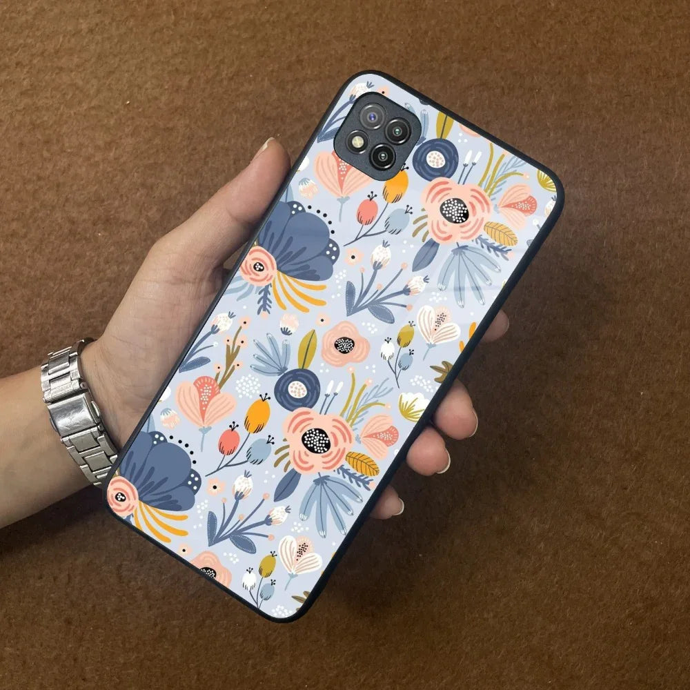 Dewy Flower Mix Glass Case Cover For Poco - ShopOnCliQ
