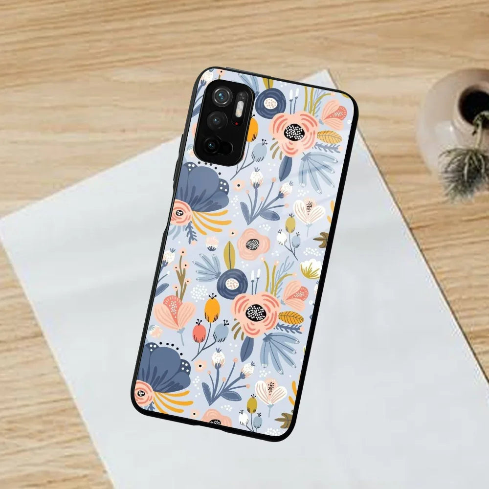 Dewy Flower Mix Glass Case Cover For Poco - ShopOnCliQ