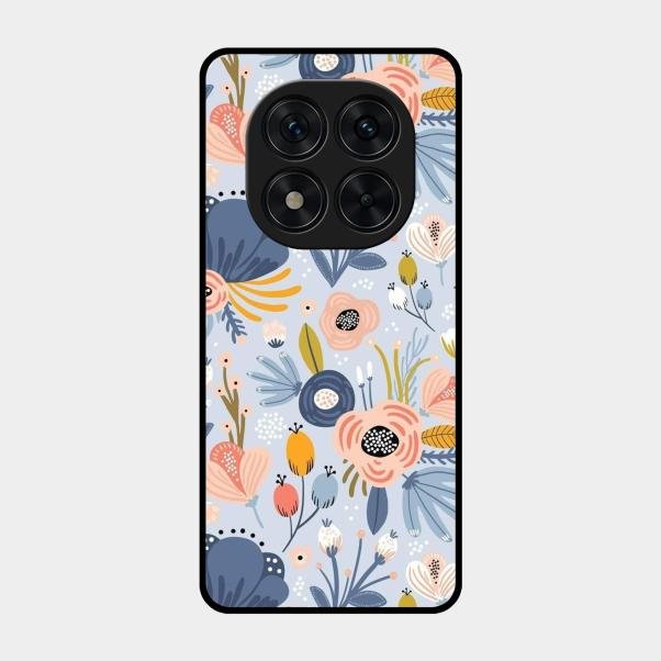 Dewy Flower Mix Glass Case Cover For Poco X7 5G