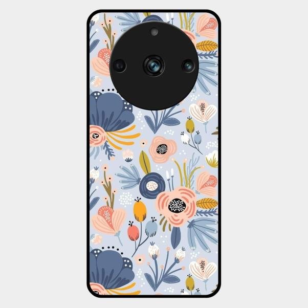 Dewy Flower Mix Glass Case Cover For Realme 11 Pro Plus 5G