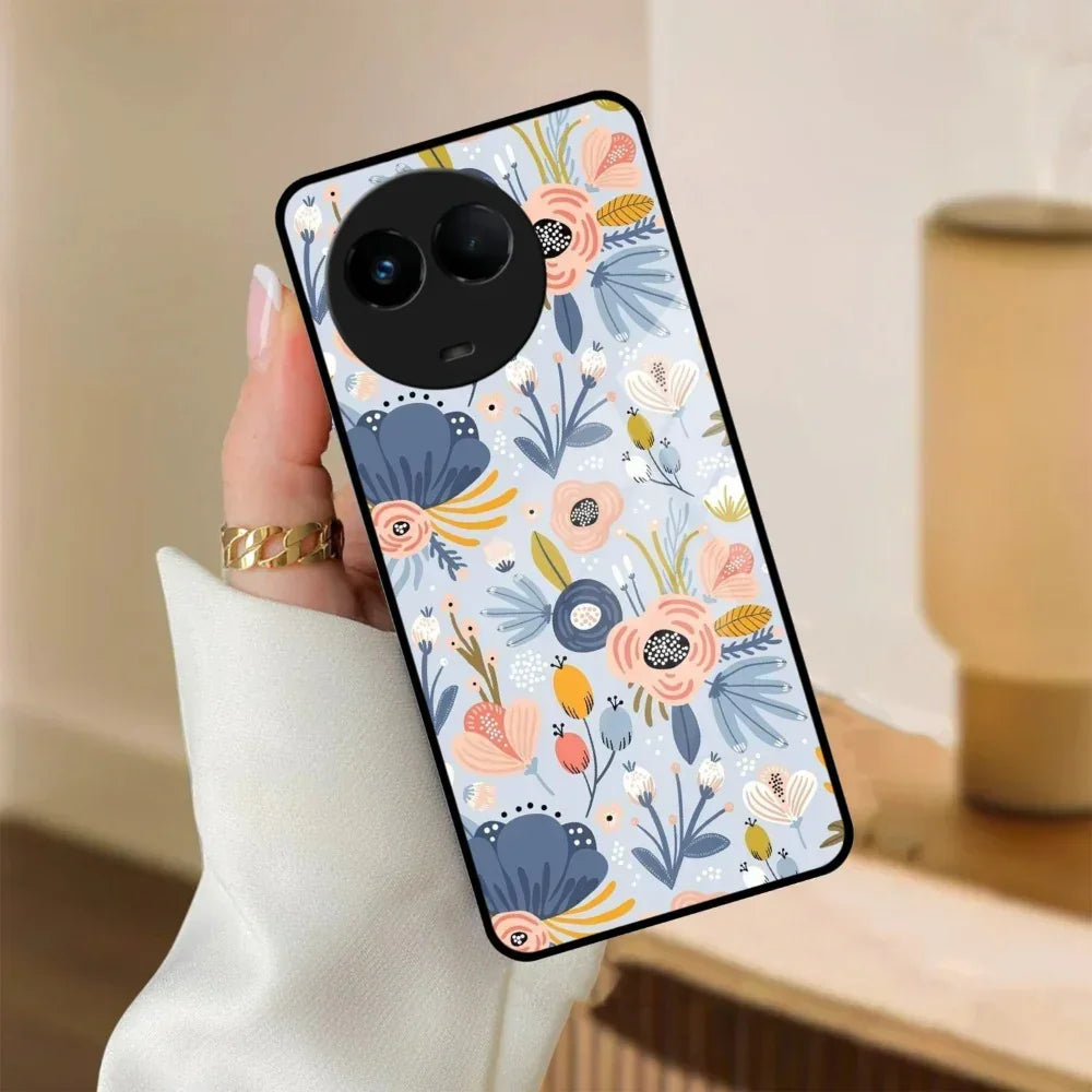 Dewy Flower Mix Glass Case Cover For Realme/Narzo - ShopOnCliQ