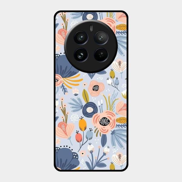 Dewy Flower Mix Glass Case Cover For Realme 12 Pro Plus 5G