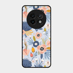 Dewy Flower Mix Glass Case Cover For Realme 13 Plus 5G