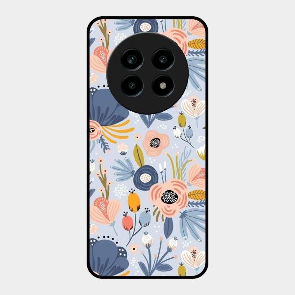 Dewy Flower Mix Glass Case Cover For Realme 13 Pro Plus 5G