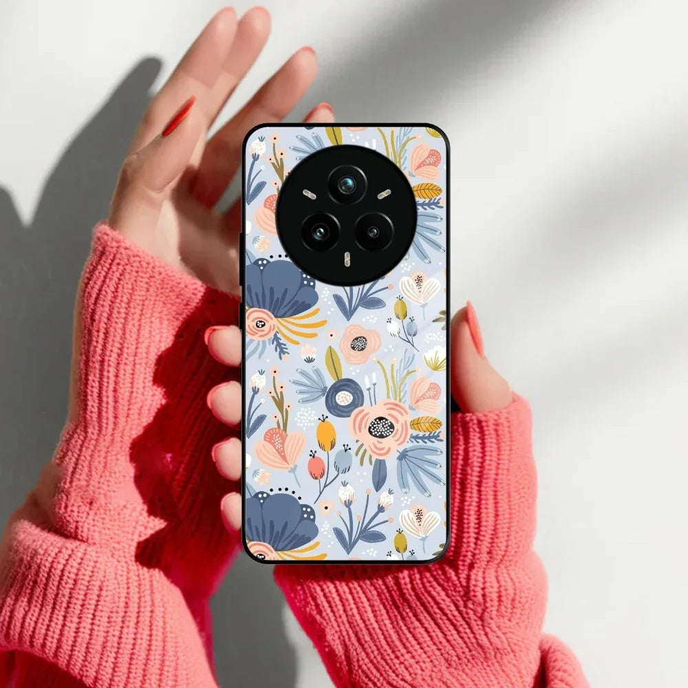 Dewy Flower Mix Glass Case Cover For Realme/Narzo - ShopOnCliQ