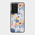 Dewy Flower Mix Glass Case Cover For Realme 14X 5G