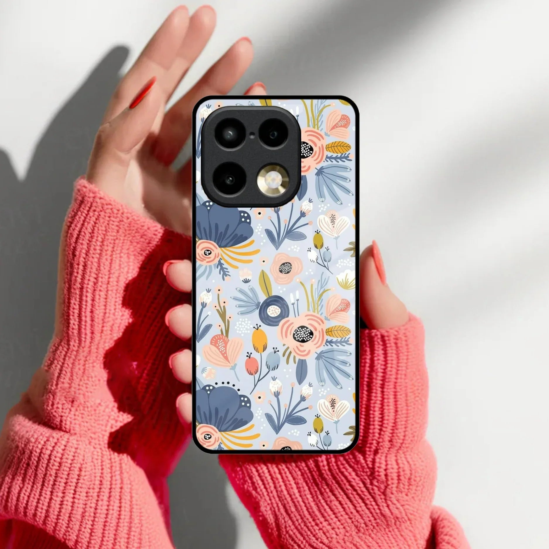 Elegant Rose Parad Glass Case Cover For Realme/Narzo