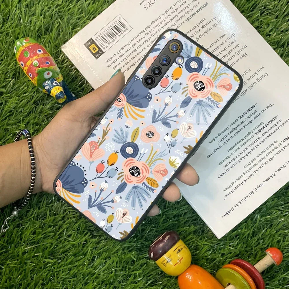 Dewy Flower Mix Glass Case Cover For Realme/Narzo - ShopOnCliQ