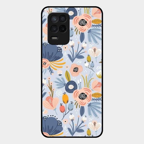 Dewy Flower Mix Glass Case Cover For Realme 8 5G