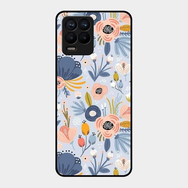 Dewy Flower Mix Glass Case Cover For Realme 8 Pro