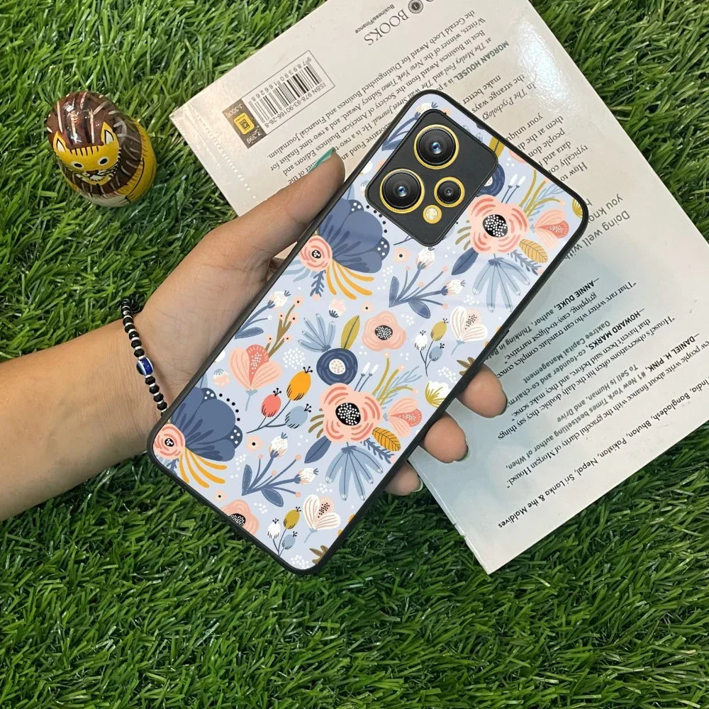 Dewy Flower Mix Glass Case Cover For Realme/Narzo - ShopOnCliQ