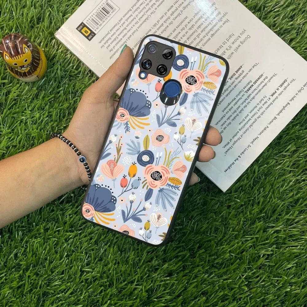 Dewy Flower Mix Glass Case Cover For Realme/Narzo - ShopOnCliQ