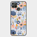 Dewy Flower Mix Glass Case Cover For Realme C21Y