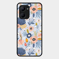 Dewy Flower Mix Glass Case Cover For Realme C33 2023