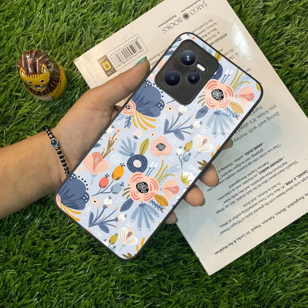 Dewy Flower Mix Glass Case Cover For Realme/Narzo - ShopOnCliQ
