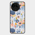 Dewy Flower Mix Glass Case Cover For Realme C67 5G