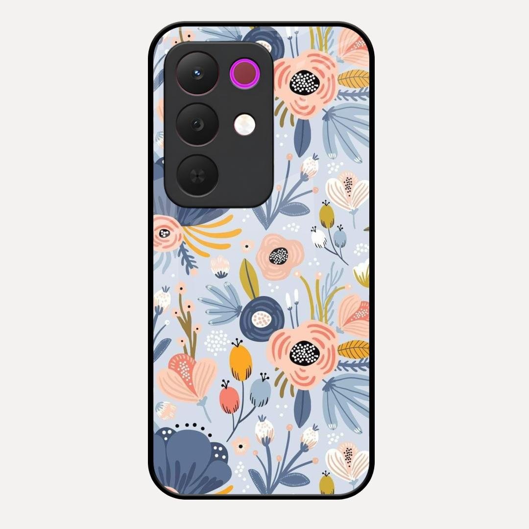 Dewy Flower Mix Glass Case Cover For Realme C85 5G
