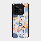 Dewy Flower Mix Glass Case Cover For Realme Gt 7 Pro