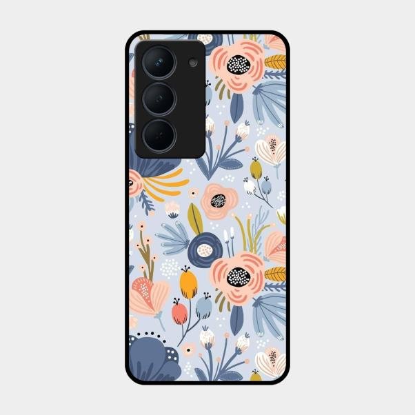 Dewy Flower Mix Glass Case Cover For Realme Narzo 80X 5G