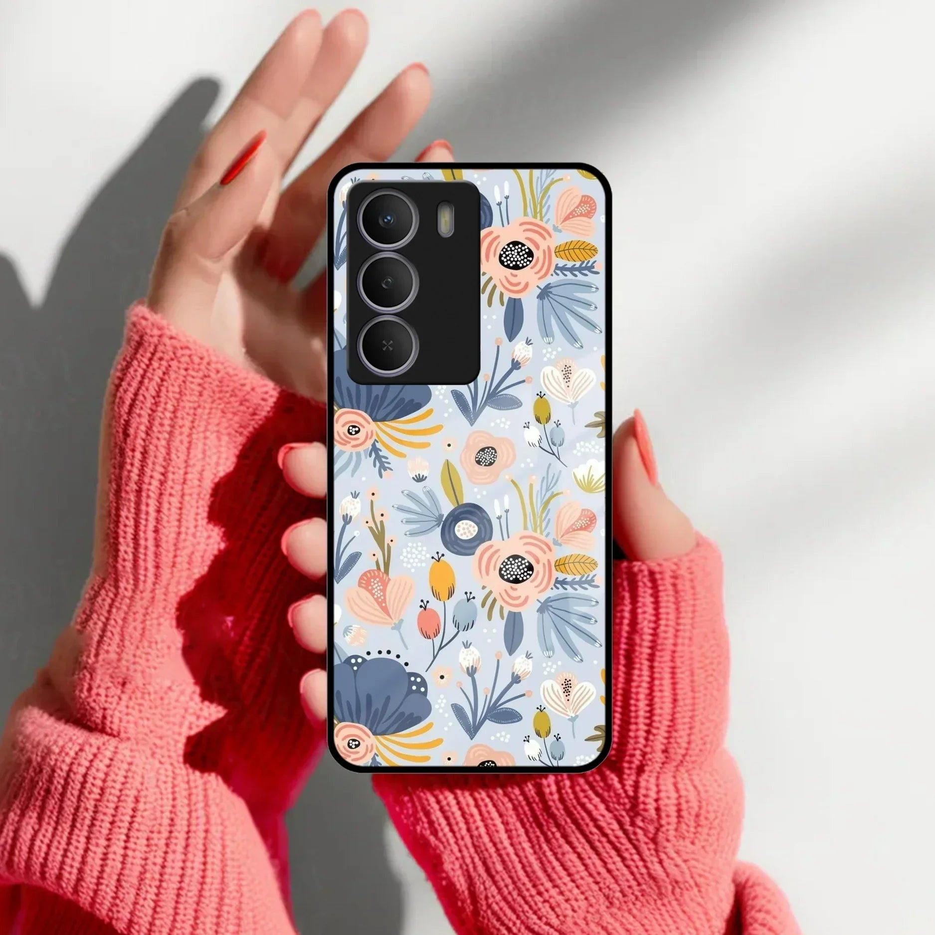 Dewy Flower Mix Glass Case Cover For Realme/Narzo - ShopOnCliQ