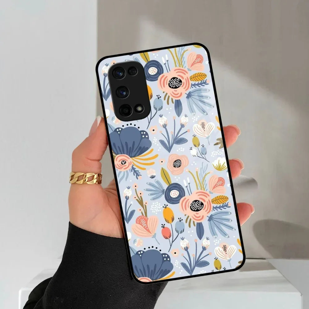 Dewy Flower Mix Glass Case Cover For Realme/Narzo - ShopOnCliQ