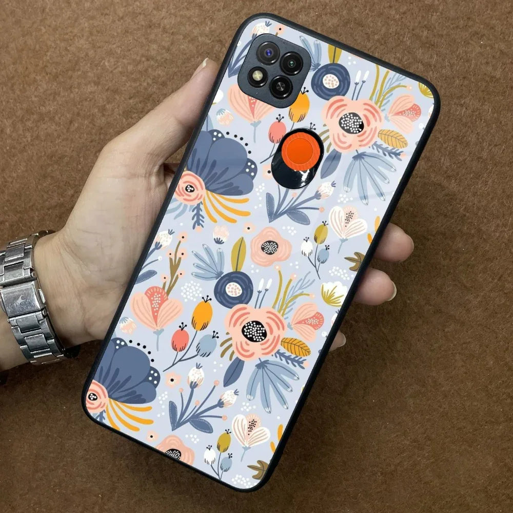 Dewy Flower Mix Glass Case Cover For Poco - ShopOnCliQ