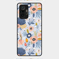 Dewy Flower Mix Glass Case Cover For Redmi Note 10 Pro