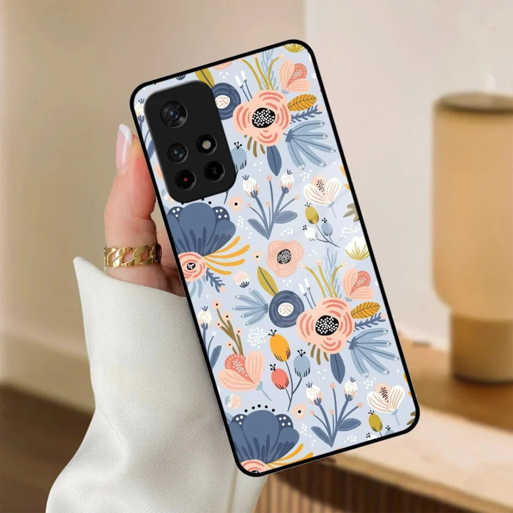 Dewy Flower Mix Glass Case Cover For Poco - ShopOnCliQ