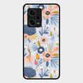 Dewy Flower Mix Glass Case Cover For Redmi Note 12 Pro 5G