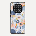 Dewy Flower Mix Glass Case Cover For Redmi Note 15 5G