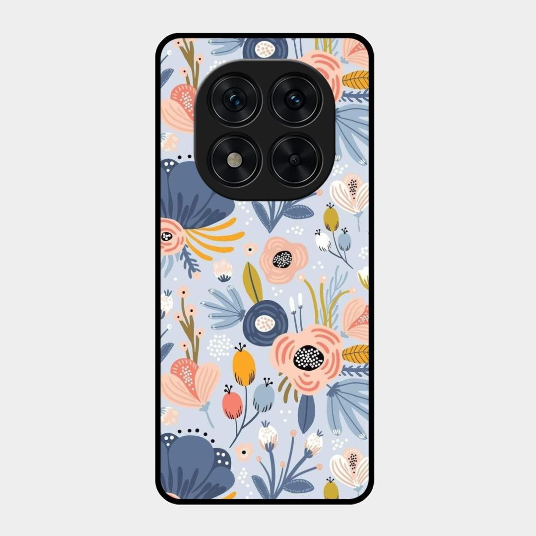 Dewy Flower Mix Glass Case Cover For Redmi Note 15 Pro Plus 5G