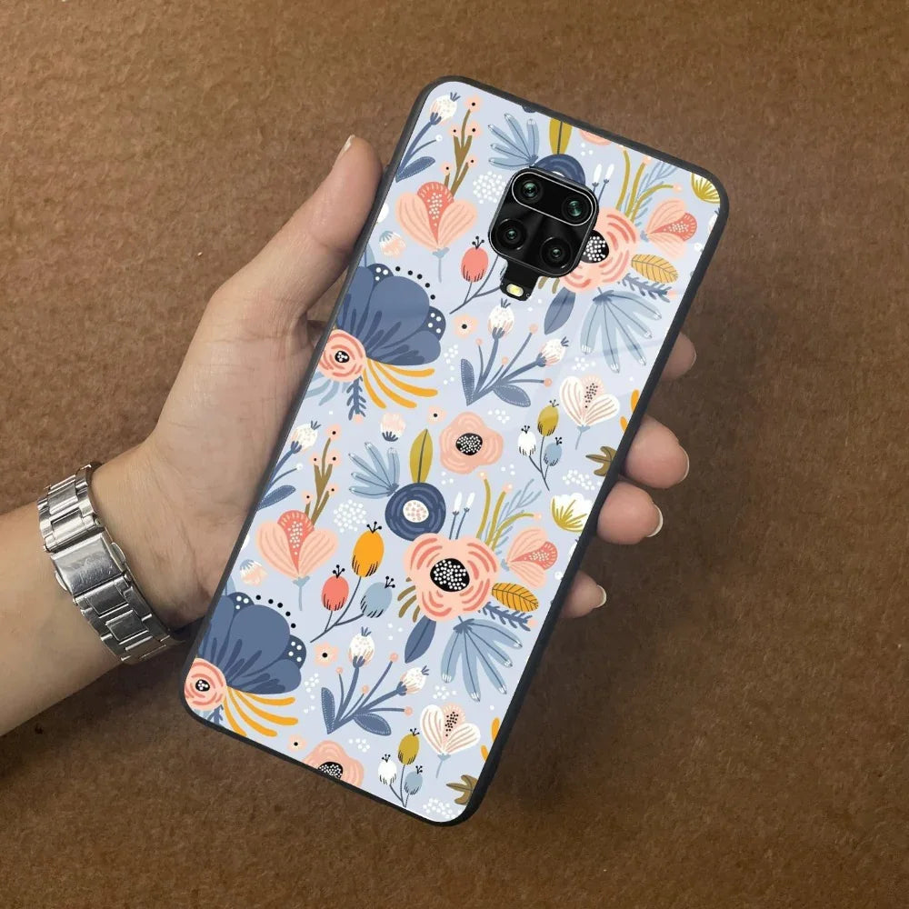 Dewy Flower Mix Glass Case Cover For Poco - ShopOnCliQ