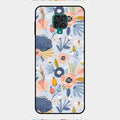 Dewy Flower Mix Glass Case Cover For Redmi Note 9 Pro