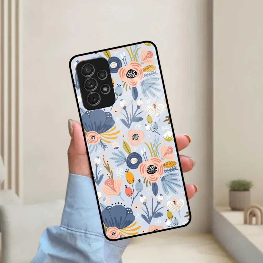 Dewy Flower Mix Glass Case Cover For Samsung - ShopOnCliQ
