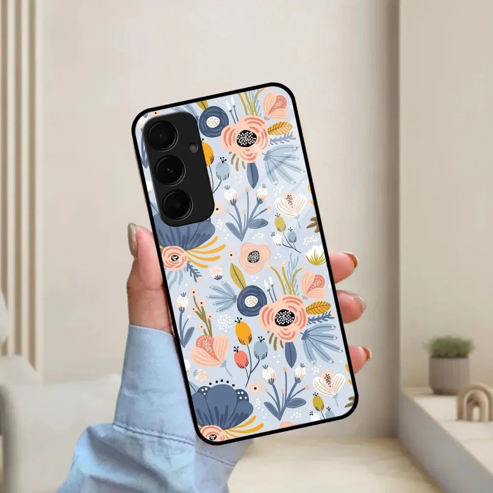 Dewy Flower Mix Glass Case Cover For Samsung - ShopOnCliQ