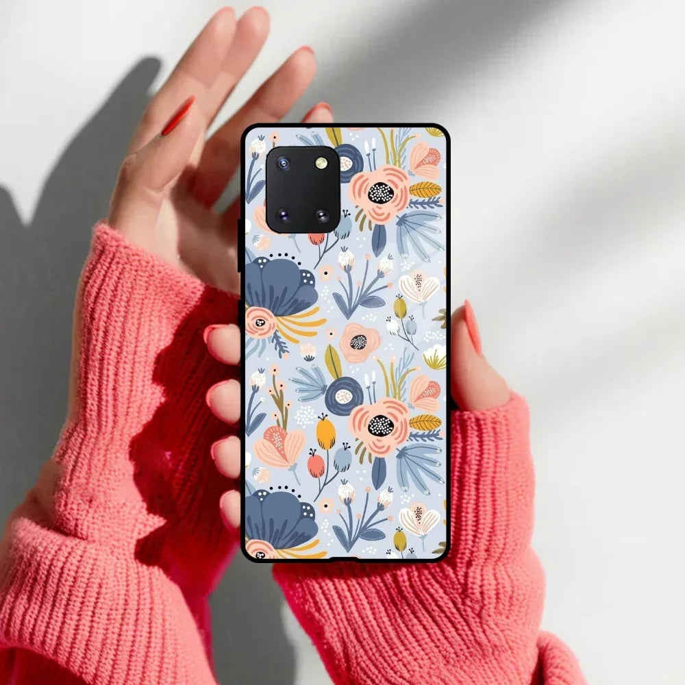 Dewy Flower Mix Glass Case Cover For Samsung - ShopOnCliQ