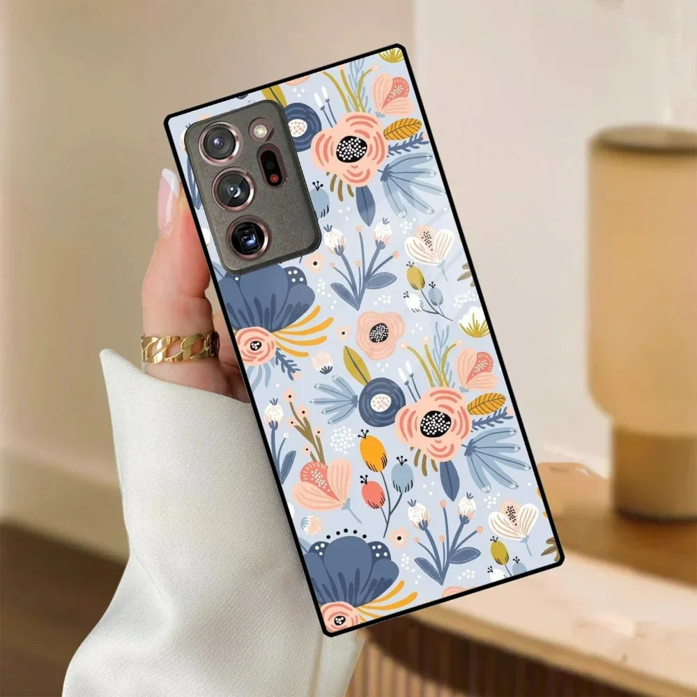 Dewy Flower Mix Glass Case Cover For Samsung - ShopOnCliQ