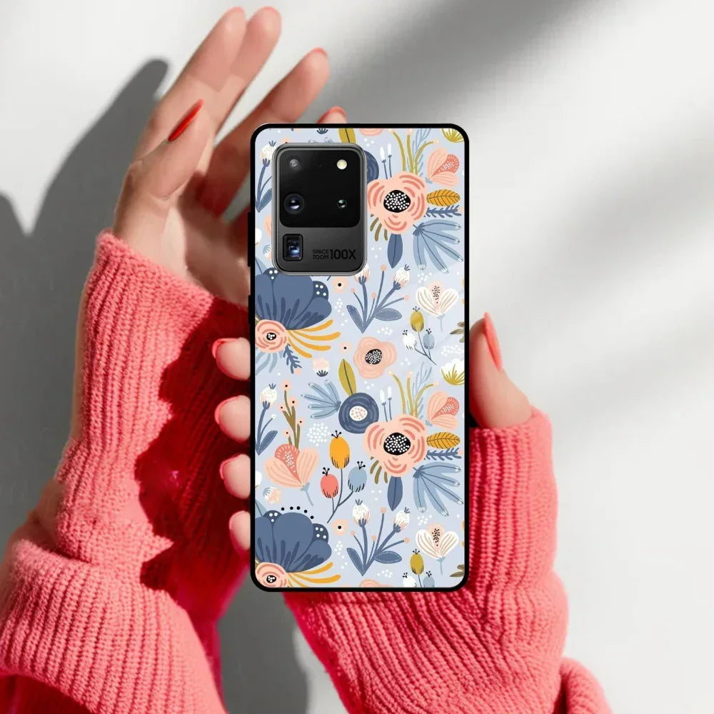 Dewy Flower Mix Glass Case Cover For Samsung - ShopOnCliQ