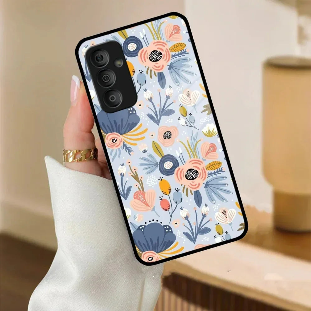 Dewy Flower Mix Glass Case Cover For Samsung - ShopOnCliQ