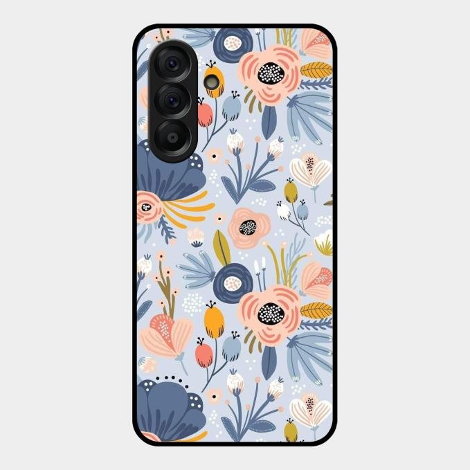 Dewy Flower Mix Glass Case Cover For Samsung Galaxy A17 5G
