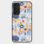 Dewy Flower Mix Glass Case Cover For Samsung Galaxy A34 5G