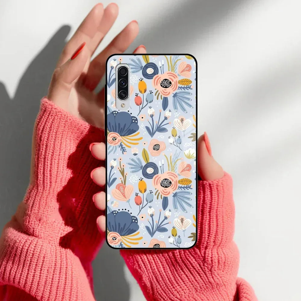 Dewy Flower Mix Glass Case Cover For Samsung - ShopOnCliQ